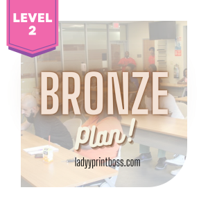 Bronze Monthly Coaching | Lady Print Boss