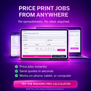 MakeMo Money Cloud | Custom T-Shirt Pricing Software